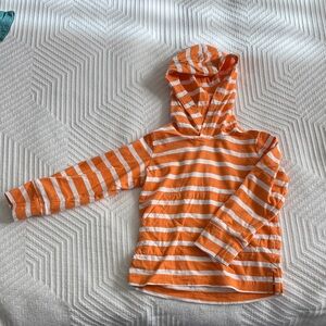 Primary Orange and White Striped Cotton Top